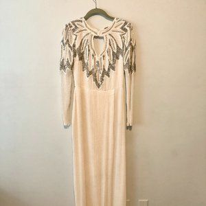 Limited edition ASOS White & silver beaded maxi